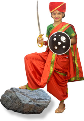 NATKHATdress Rani Laxmi Bai Kids Costume / Jhansi Ki Rani Costume Kids Costume Wear