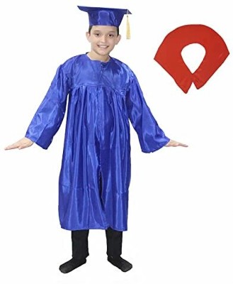 KAKU FANCY DRESSES Convocation Gown For Kids, Graduation Costume with Cap & Stole - Blue, 5-6 Yrs Kids Costume Wear