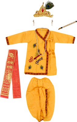 Raj Fancy Dresses Radha and krishna Dress for Kids with Jewellery Accessories for baby Boy & Girls Kids Costume Wear