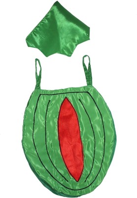 KAKU FANCY DRESSES Watermelon Fruit Costume Cutout with Cap For Boys & Girls (Freesize 3-12 Yr) Kids Costume Wear