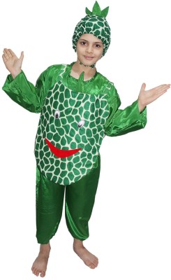 KAKU FANCY DRESSES Fruit Costume Pineapple Dress for Boys & Girls - Green, 10-11 Years Kids Costume Wear