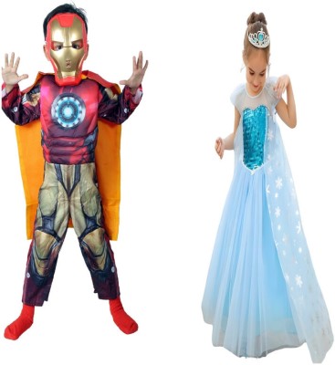 FRAIVIKO Ironman and Elsa Costume Kids Costume Wear