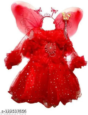 VILLATA FASHION CUTE ANGEL FROCK FOR GIRLS Kids Costume Wear
