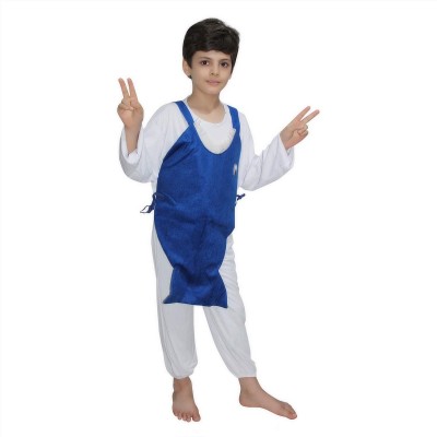 KAKU FANCY DRESSES Shark Fish Costume For Boys & Girls, Water Fish Animal Dress - Blue, 5-6 Years Kids Costume Wear