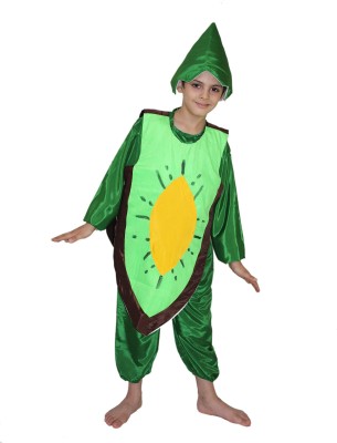 KAKU FANCY DRESSES Fruit Costume Kiwi Dress for Boys & Girls - Green, 5-6 Years Kids Costume Wear