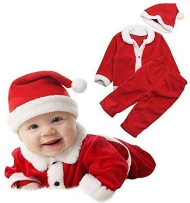 SDDFashionVilla Santa Claus Christmas Costume (1-2 Year) Dress for Kids Kids Costume Wear