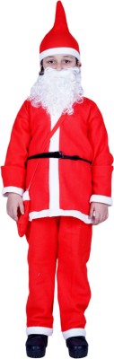 ITSMYCOSTUME Santa Claus Costume Dress Kids Christmas Set -Jacket,Pant,Hat,Pouch,Beard,Belt Kids Costume Wear