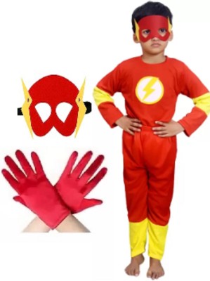 PRATIKA Flash Costume for kids with Mask, Gloves Kids Costume Wear Costume Kids Costume Wear