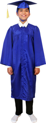 ITSMYCOSTUME Convocation Graduation Gown/Degree Gown Costume with Cap Dress for Kids (Blue) Kids Costume Wear