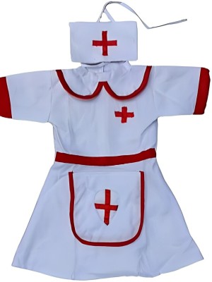 Kkalakriti Kids Nurse Theme Fancy Dress Costume Kids Costume Wear