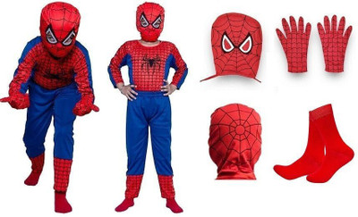 BLUSCAILE Spidarmann Kids Costume Dress for Role Play Little Boys & Girls 2 to 8 years Kids Costume Wear