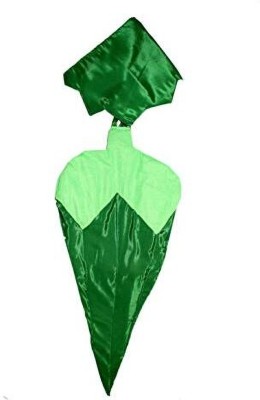 KAKU FANCY DRESSES Ladyfinger Vegetables Costume Cutout with Cap For Boys & Girls(Freesize 3-12 yr) Kids Costume Wear