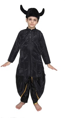 KAKU FANCY DRESSES Rakshas Dress For Boys, Mythological Costume - Black, 10-11 Years Kids Costume Wear