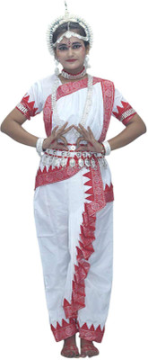 GauriFancyDress Odissi Dance Dress For Girls / School Function / Event Kids Costume Wear
