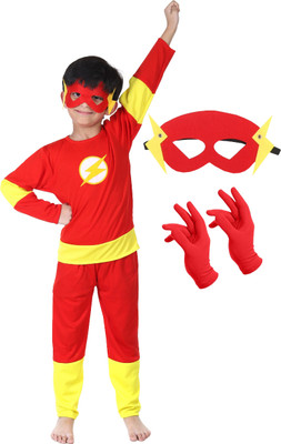 ECOM FASHION HUB Flash Kids Costume Dress Role Play Boys & Girls 2 to 8 Years Kids Costume Wear