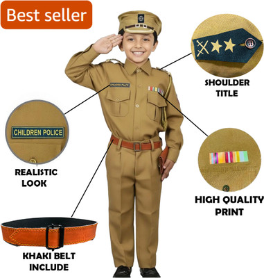 FDF Police Dress with accessories included belt style4 Kids Costume Wear