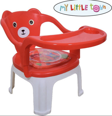 MY LITTLE TOWN Kids Feeding Chair Red | Whistling Cushioned Chair Plastic Chair(Finish Color - Red, DIY(Do-It-Yourself))