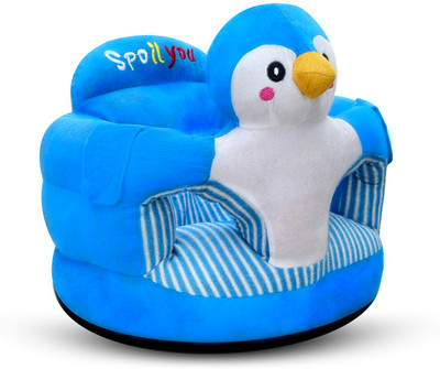 Floating Dreams Baby Plush Sofa Seat & Rocking Chair | Soft Cushion Seat for 0–2 Years Kids Fabric Sofa(Finish Color - Blue Penguin, Pre-assembled)