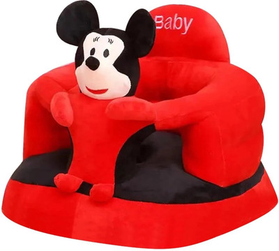 Hello Baby Cotton Toddlers Training/Learn to Sit Baby Safety Sofa Dining Chair (3-12 Month) Fabric Sofa(Finish Color - Red, Pre-assembled)