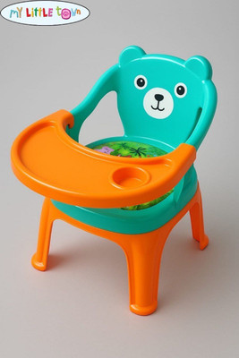 MY LITTLE TOWN Kids Feeding Chair Light Blue 02 | Whistling Cushioned Chair Plastic Chair(Finish Color - Blue, DIY(Do-It-Yourself))