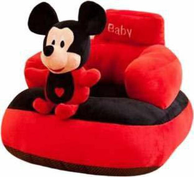 Sarika Enterprises Mickey Mouse Shaped Soft Plush Cushion Fabric Sofa (Finish Color – Black, Pre-assembled) For Rs. 389 @ 40 %
