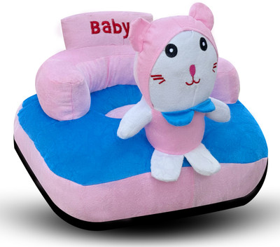 Floating Dreams Baby Plush Sofa Seat & Rocking Chair | Soft Cushion Seat for 0–2 Years Kids Fabric Sofa(Finish Color - Rabbit - Pink, Pre-assembled)