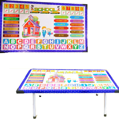 Leysin Educational study table educational board game Ludo Study Table kids spiderman Solid Wood Study Table(Finish Color - Study Table, Pre-assembled)