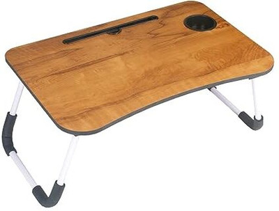 CHAMUNDA CREATIONS Wooden Brown Laptop Table Wood Portable Laptop Table(Finish Color - Wooden Brown, Pre Assembled)
