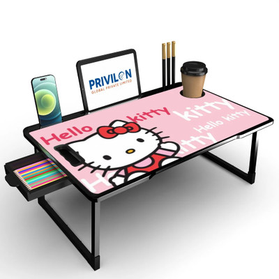 KHODAL ARTH Us Biding Hello Kitty printed color Laptop Table Engineered Wood Study Table(Finish Color - Kitty-US, Pre-assembled)
