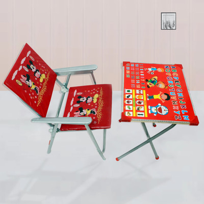 Rudra creations Beautiful, Modern and Attractive Metal Study Table(Finish Color - RED, Pre-assembled)