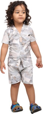 POLKA TOTS Baby Boys Casual Track Suit Track Suit(White)