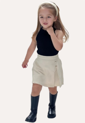 MENVVY FAB Baby Girls Party(Festive) Top Shorts(BLACK)