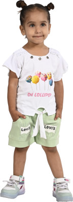 new gen Baby Girls Casual Top Pant(SKY)