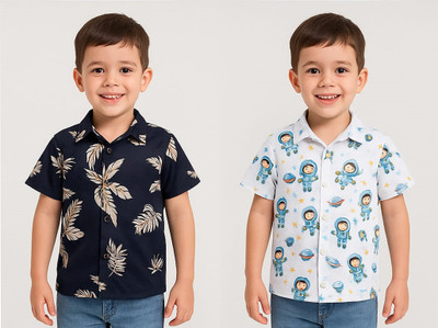 SOVIRA Baby Boys Printed Casual Multicolor Shirt(Pack of 2)
