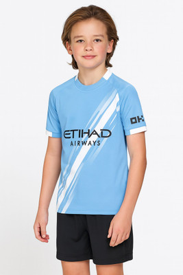 BUGOAT Boys & Girls Casual T-shirt Shorts(Blue)