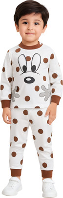 VP TEXX Baby Boys & Baby Girls Casual T-shirt Pant(WHITE)