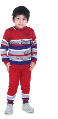 Rebiva Baby Boys Party(Festive) Sweater Trouser(Red9)