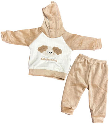 Sift Baby Baby Boys & Baby Girls Casual Sweatshirt Sweatpant(Golden Brown)