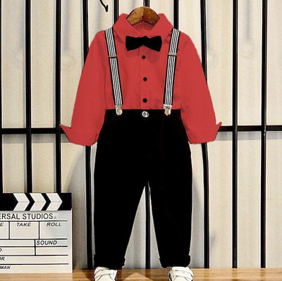 HouseOfCommon Boys Party(Festive) Shirt Pant(RED)