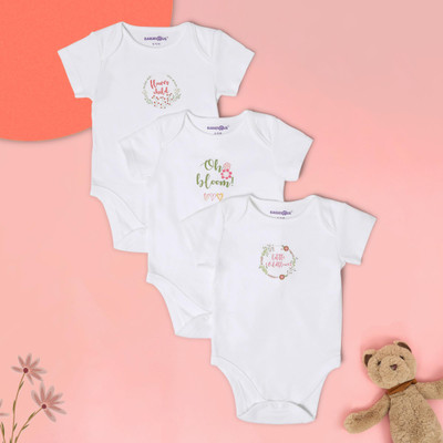 BabiesRus Baby Boys Casual Bodysuit Bodysuit(White)