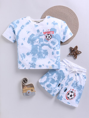 Happy Faces Baby Boys Casual T-shirt Shorts(BLUE 6)