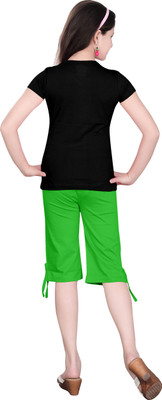 KS KOARRA Girls Casual T-shirt Track Pants(152 MULTICOLOURRS)