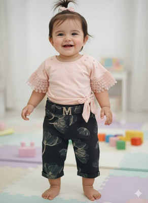 Silakaari Baby Girls Party(Festive) Top Jegging(Pink, Blue)