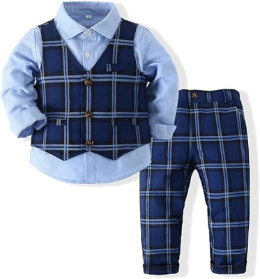 Asteria Baby Boys Party(Festive) Jacket Pant(Nevy Blue)