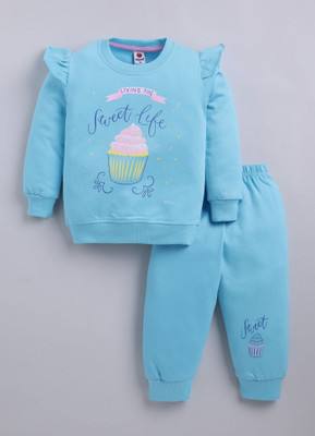 Mars Infiniti Girls Casual Sweatshirt Track Pants(Sky Blue)