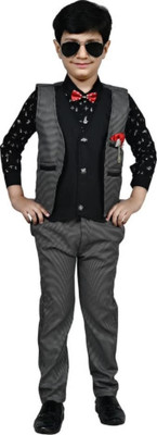 Go Berry Boys Party(Festive) Shirt Pant(PTC BLACK)