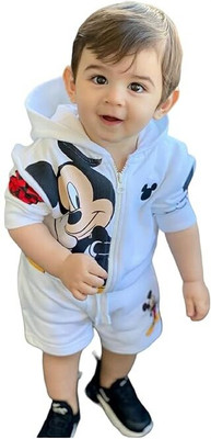 FROQUILIZ Baby Boys & Baby Girls Party(Festive) Sweatshirt Shorts(WHITE)