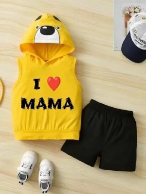 ASAENTERPRISES Baby Boys & Baby Girls Casual T-shirt Shorts(Yellow)