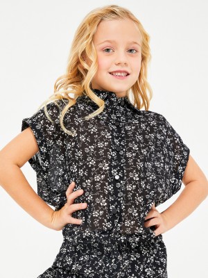 Cherry Crumble by Nitt Hyman Girls Casual Top Pyjama(Black)