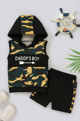SNUS ENTERPRISES Baby Boys & Baby Girls Avengers Casual T-shirt Shorts(Black Army)